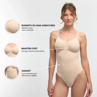 Body sculptant gainant Novélie - bonnets 3D sans armatures, maintien fort, gainant